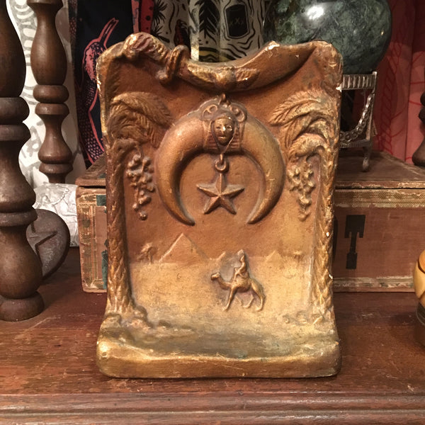 Antique Plaster Shriner Bookend