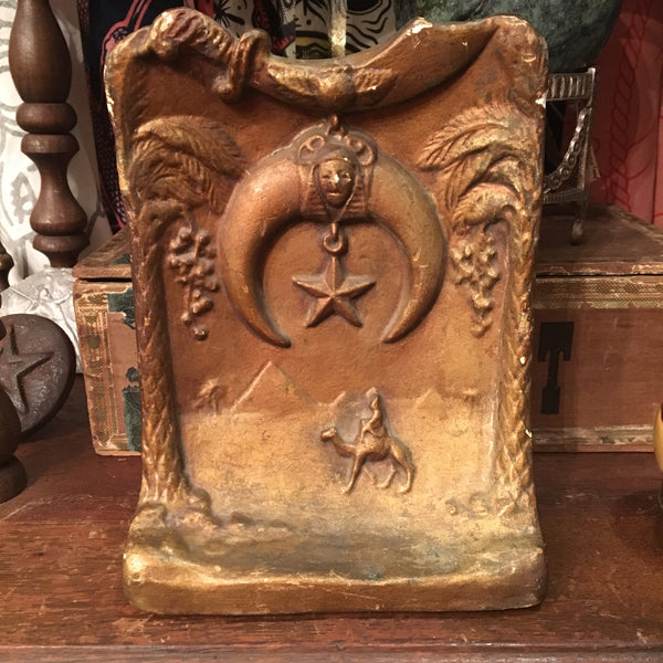Antique Plaster Shriner Bookend