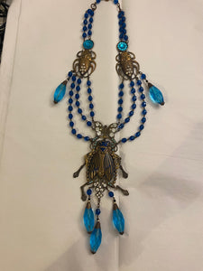 Art Nouveau Scarab Bee Necklace