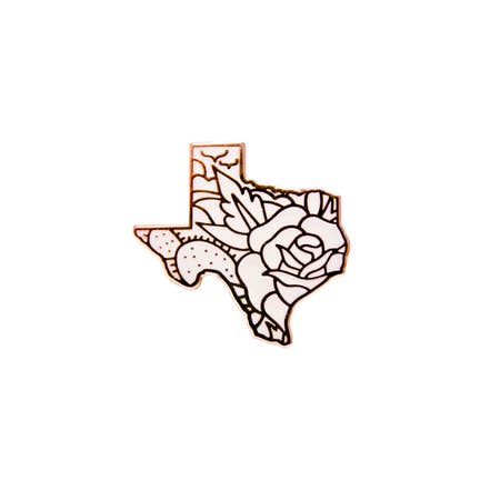 Enameled pin - Rose Gold Texas