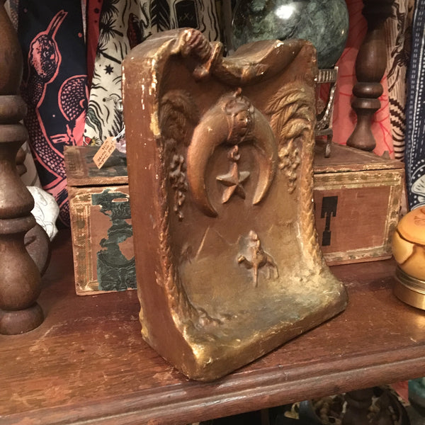 Antique Plaster Shriner Bookend