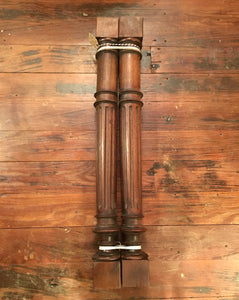 Antique Wood Furniture Columns, Set of 2